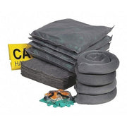 Spill Kit Refill, 23 gal Volume Absorbed per Kit, 30 gal Capacity, Box, Clear, 52