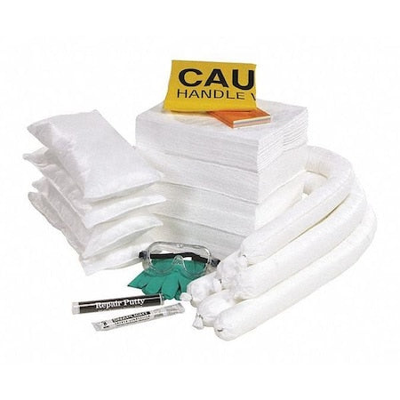 Spill Kit Refill, 28 gal Volume Absorbed per Kit, Not Applicable Capacity, Box, Yellow, 28