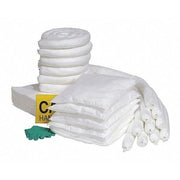 Spill Kit Refill, 44 gal Volume Absorbed per Kit, 65 gal Capacity, Box, Yellow, 77