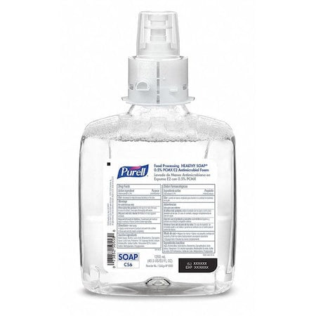 Hand Soap, Series CS6, 1,200 mL, Foam, Fragrance Free, 2 PK