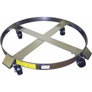 Drum Dolly, 85 gal, 31.5 in L, Silver