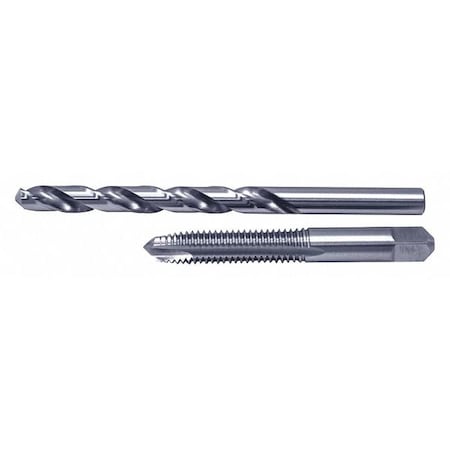 2PC Jobber Drill and Spiral Point Plug Tap Set Cle-Line 1860 Bright HSS 5/16 & 3/8-16