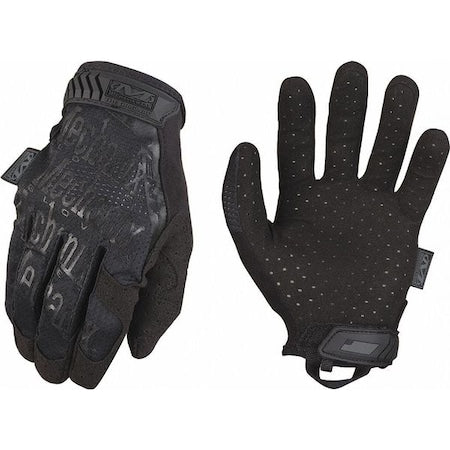 Tactical Glove, Synthetic Leather Palm, 5-1/8" Length, Hook-and-Loop Cuff, Full Finger, Black