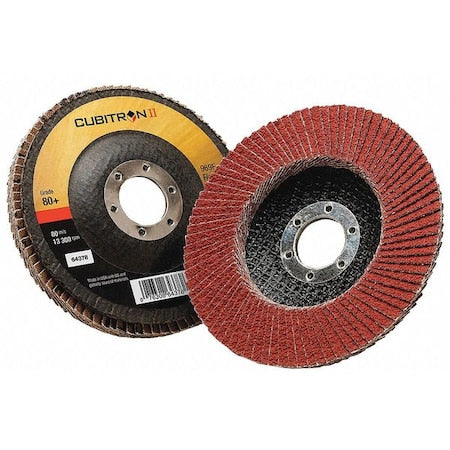 Flap Disc,Type 27,4-1/2" dia.,80 Grit