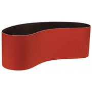 Sanding Belt, 6 in W, 48 in L, Coated, Ceramic, 80 Grit, Not Applicable, 984F, Maroon