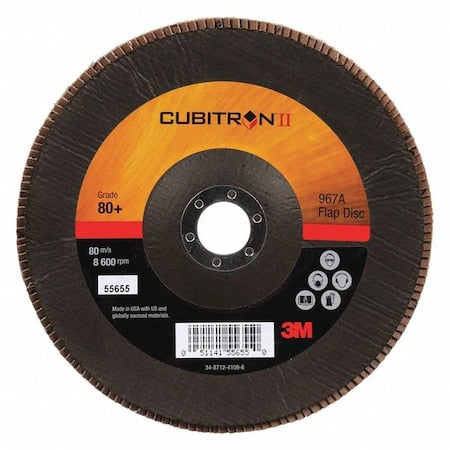 Flap Disc,Type 29,7" dia.,80 Grit