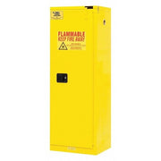 Hazardous Material Storage Cabinet, 22 gal, 2 Shelves, Steel, 23 1/2 in W x 66 1/2 in H x Yellow