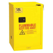 Hazardous Material Storage Cabinet, 4 gal, 1 Shelves, Steel, 17 1/2 in W x 23 1/2 in H x Yellow