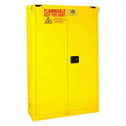 Hazardous Material Storage Cabinet, 45 gal, 2 Shelves, Steel, 43 in W x 66 1/2 in H x 18 in D