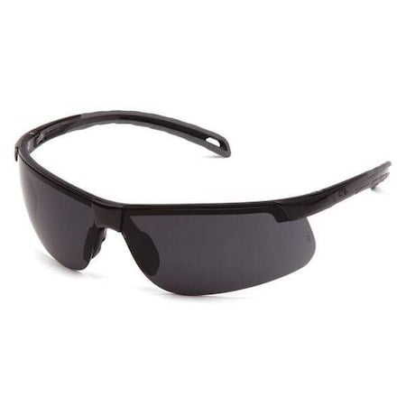 Ever-Lite(R), Safety Glasses, Anti-Scratch, Gray Lens, Black Frame, Half-Frame