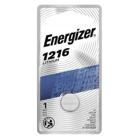 Energizer 1216 Lithium Coin Battery, 1 Pack - 3V DC