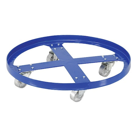 Drum Dolly, 55 gal, 32 in L, Blue