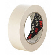 Masking Tape, 18 mm W x 55 m L, 4.4 mil Thick, Tan, Rubber Adhesive, 48 PK