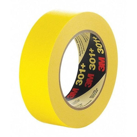 Painter's Tape, 18 mm W x 55 m L, 6.3 mil Thick, Yellow, Rubber Adhesive, 48 PK