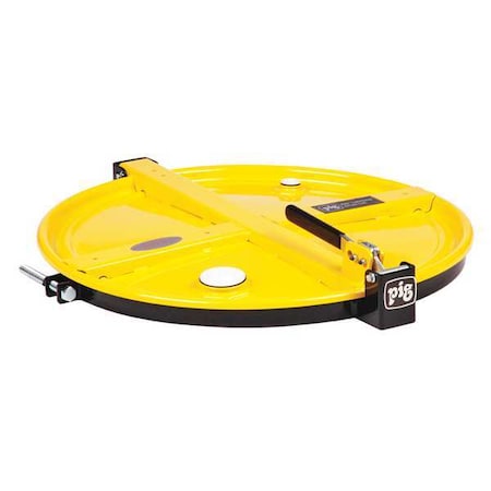 Drum Lid,Steel,4-3/8 in. H,Yellow