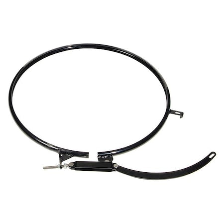 Adj. Lever Ring,55 gal.,Black,Steel