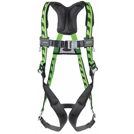 AirCore Full Body Harness, Quick Connect Buckles, Polyester, Green, Size S/M
