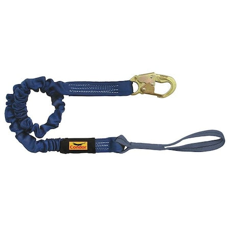 Shock Absorbing Lanyard, 4 ft. 6" to 6 ft. Length, Web Loop, Polyester, 1 Leg(s)