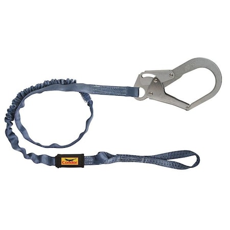 Shock Absorbing Lanyard, 6 ft. Length, Web Loop, Polyester, 1 Leg(s), 310 lb. Weight Capacity