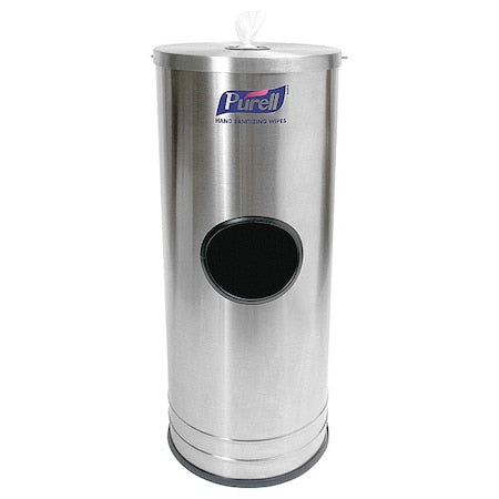 Wipes Stainless Steel Floor Stand Dispenser, Silver