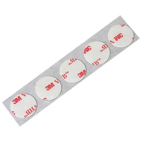 Foam Tape, White, Disc, PK5