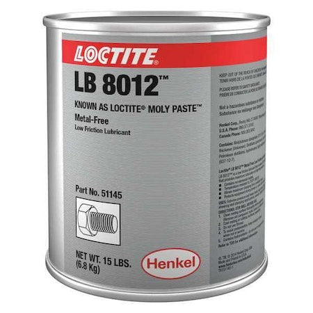 Anti Seize,Moly Paste,Metal-Free LB 8012(TM) Moly Paste