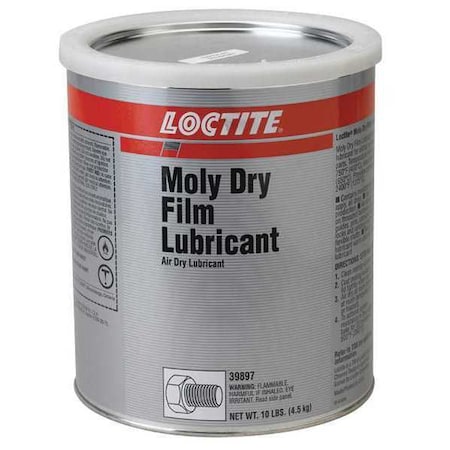 Dry Film Lubricant, 10 lb., Can, Molybdenum, Black