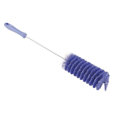 2 3/8 in W Tube and Valve Brush, Medium, 13 1/2 in L Handle, 6 in L Brush, Purple