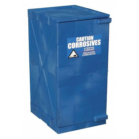 Hazardous Material Storage Cabinet, 12 gal, 2 Shelves, Polyethylene, 18 in W x 36 in H x 22 in D