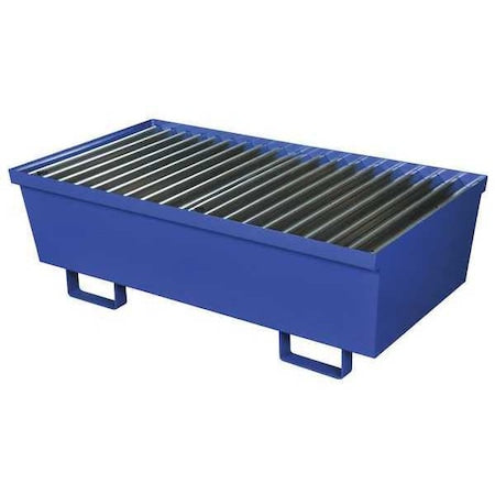 Spill Pallet, 74 gal Spill Capacity, 2 Drums, 2,000 lb Load Capacity, Steel