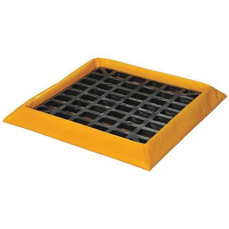 Spill Containment Berm,3-1/2in.H,Yel/Blk