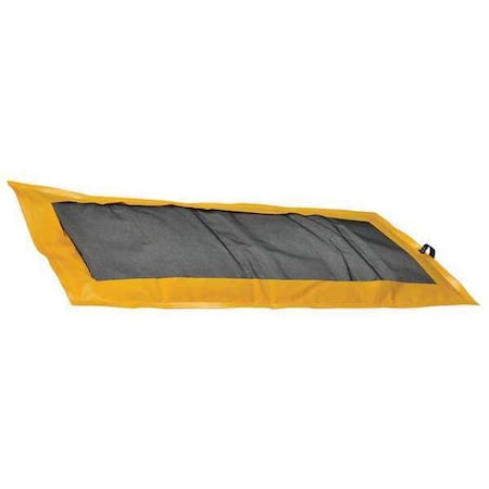Sorbent Pad, Fuels, 4 gal Vol Absorbed per Pkg, 38 in x 42 in, Black, Yellow, PVC Coated Fabric