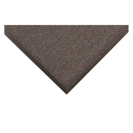 Entrance Mat, Nylon, 3/8 in Thick, Charcoal, 3 ft W x 20 ft L