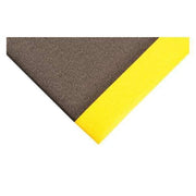 Antifatigue Mat, 5 ft. L x 3 ft. W, 3/8" Thickness, Closed Cell PVC Foam, Pebble, Black/Yellow