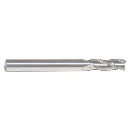End Mill,1/16 in.3 Flutes,Bright