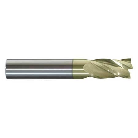 End Mill,3/8 in.4 Flutes,ZrN
