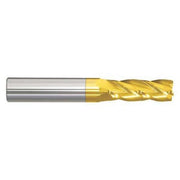 End Mill,9/16 in.4 Flutes,TiN