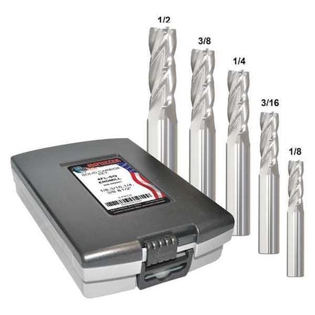 End Mill,4 Flutes,Bright