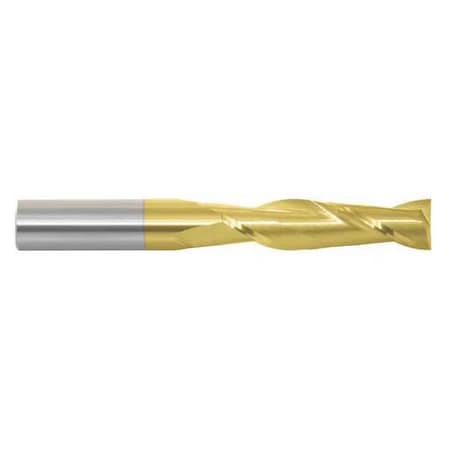 End Mill,1/4 in.2 Flutes,TiN