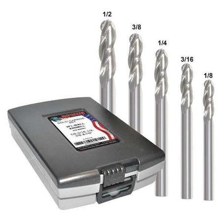 End Mill,3 Flutes,Bright