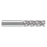 End Mill,1/4 in.4 Flutes,Bright