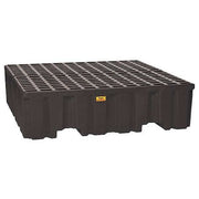Spill Pallet, 132 gal Spill Capacity, 4 Drums, 8,000 lb Load Capacity, Polyethylene