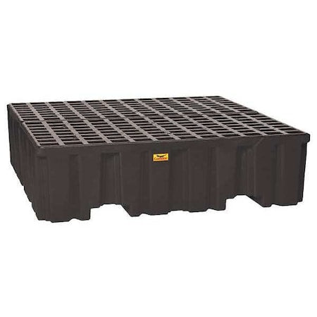 Spill Pallet, 132 gal Spill Capacity, 4 Drums, 8,000 lb Load Capacity, Polyethylene