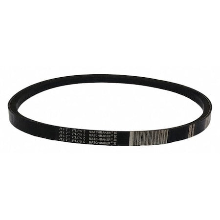 C150 Classical V-Belt, 154 in Outside Length, 7/8 in Top Width, 17/32" Thickness, 1 Ribs