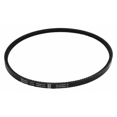 AX82 Cogged, Classical V-Belt, 84 in Outside Length, 1/2 in Top Width, 5/16" Thickness, 1 Ribs