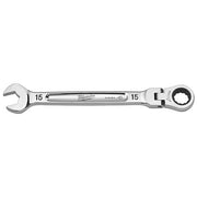 15mm Metric Flex Head Ratcheting Combination Wrench