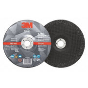 Depressed Center Grinding Wheel, Type 27, 7 in Dia, 0.25 in Thick, 7/8 in Arbor Hole Size, Ceramic