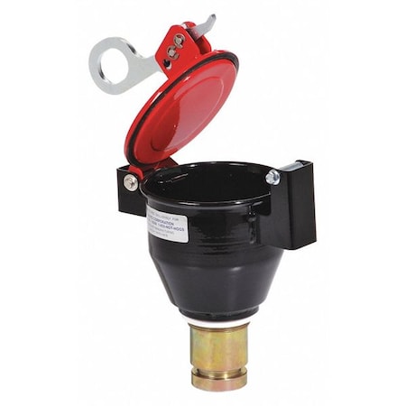 Drum Funnel,Red,11" H,8-1/4" dia.,Steel