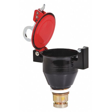 Drum Funnel,Red,11" H,8-1/4" dia.,Steel