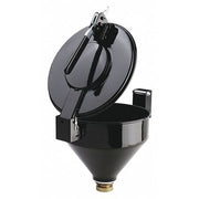 Drum Funnel,Black,13" H,11-1/4" dia.